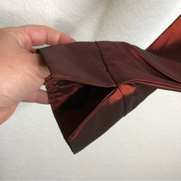 David Meister red bronze metallic formal top / jacket size 10 - Picture 10 of 16